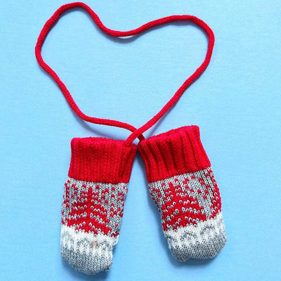 Baby & Toddler Knit Mitten - Red