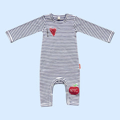 Baby Loves NYC Striped Baby Romper