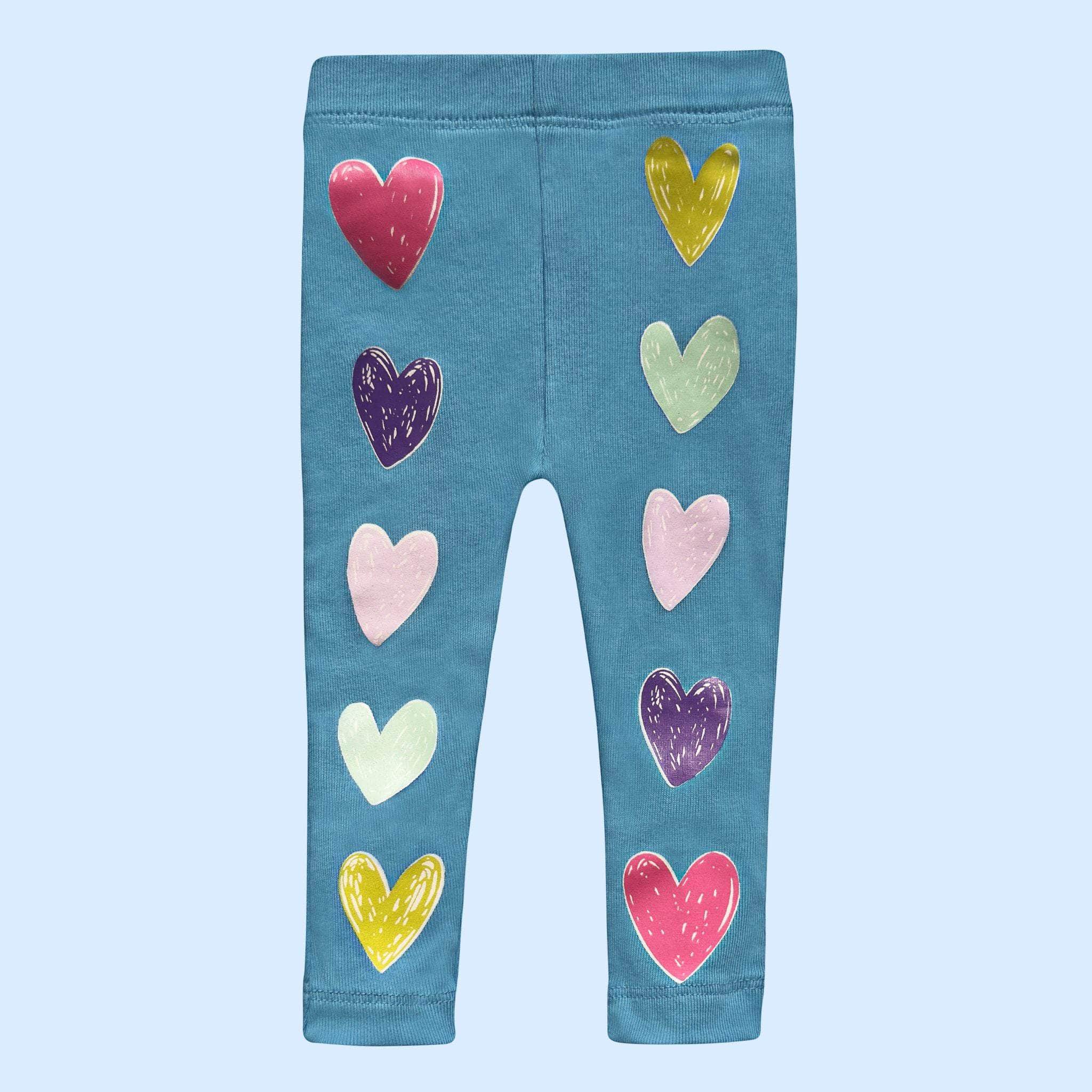 Estella Baby Clothes 0-3 M Colorful Hearts Leggings