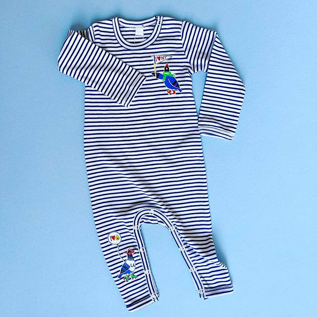 Estella Baby Clothes NY/LA Pigeon Romper