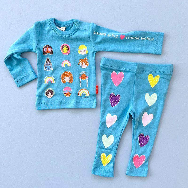 Strong Girls, Strong World Heart Set – Baby & Toddler Outfit - {{variant_option_1}}