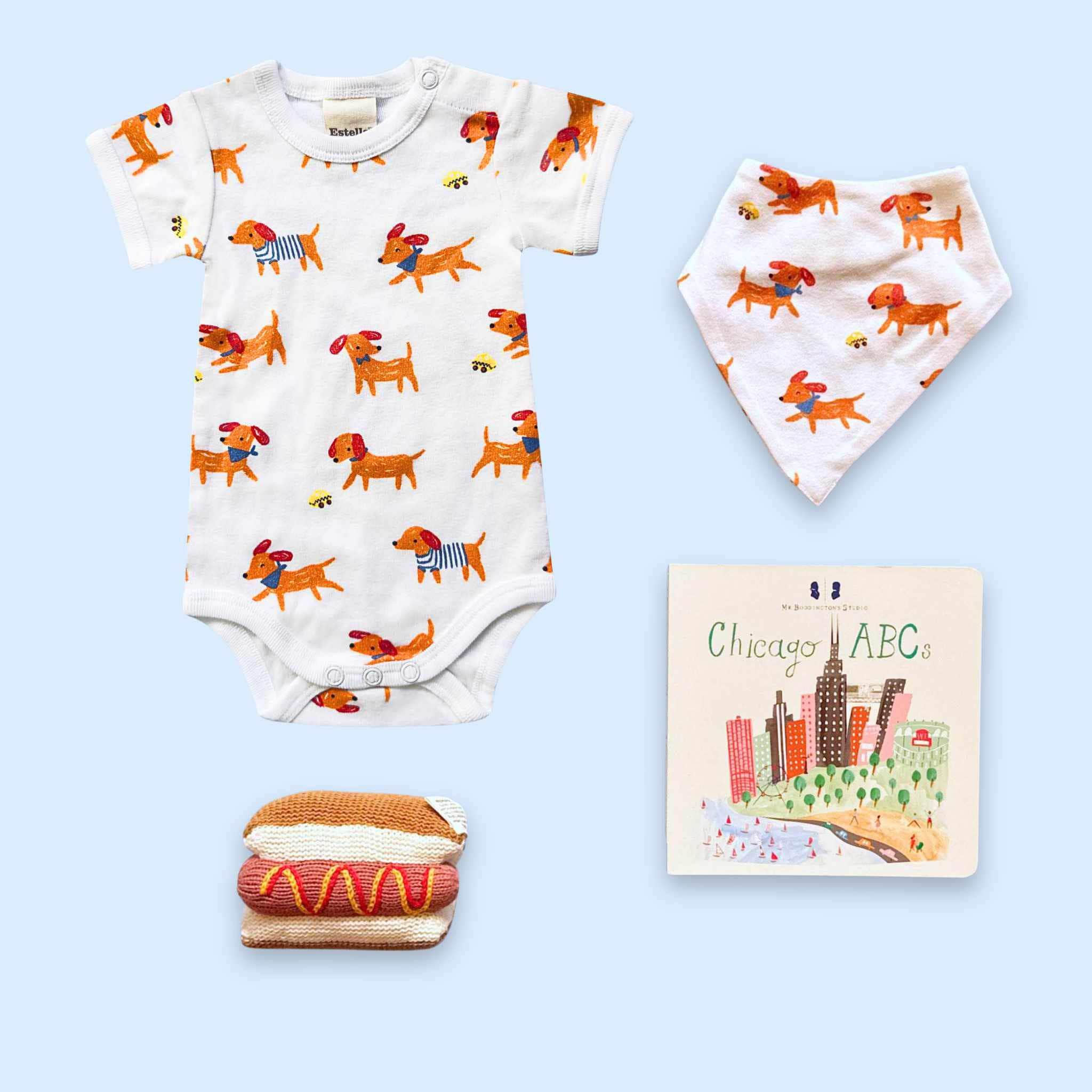 Estella Baby Gift Sets 0-3 M Chicago Pups Gift Set