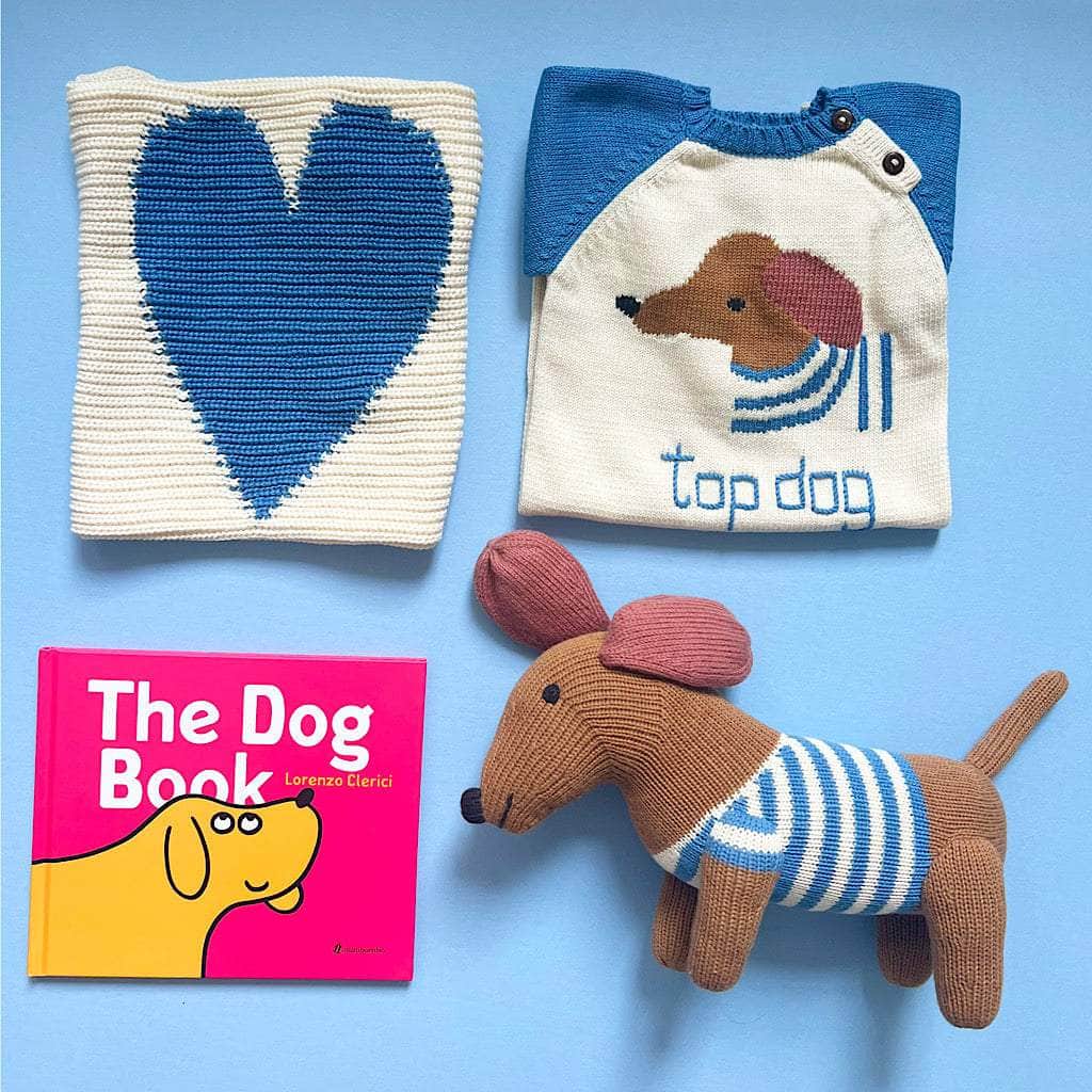 Dog Baby Gift Set - Knit Romper and Baby Accessories - {{variant_option_1}}