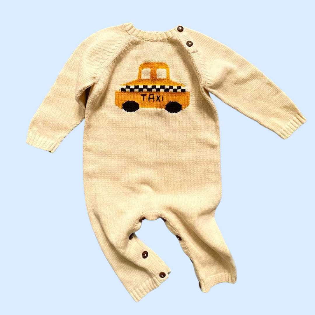 Estella Baby Gift Sets Knit Taxi Romper & Toys Gift Set