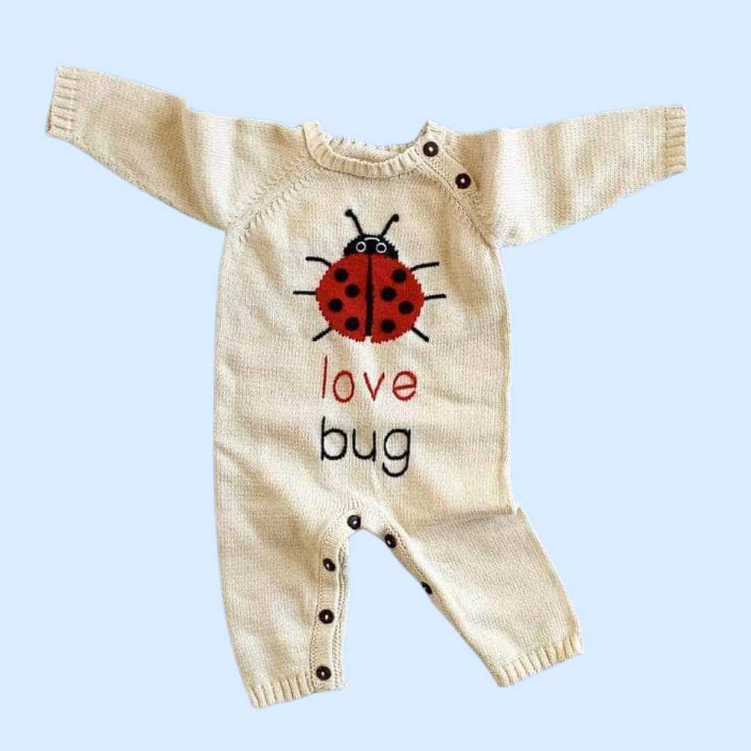 Estella Baby Gift Sets Knitted Baby Romper & Plush Love Bug Set