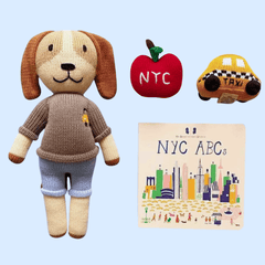 NYC Dog Doll Baby Gift Set: ABCs Book & 2 Rattles