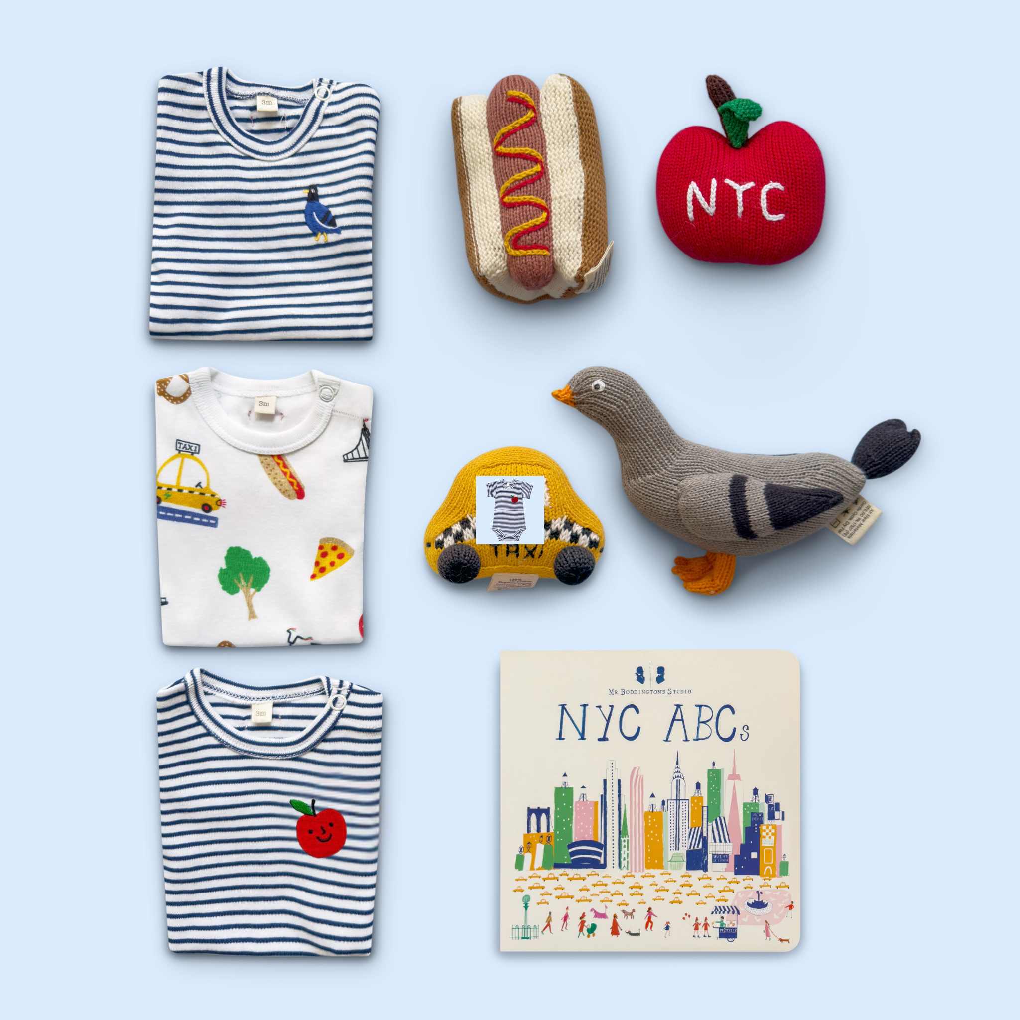 Estella Baby Gift Sets 0-3 M NYC Embroidered Gift Set