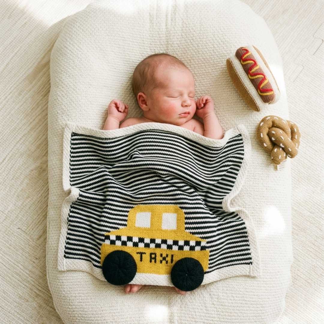 Estella Baby Gift Sets NYC Security Blanket & Food Rattle Set