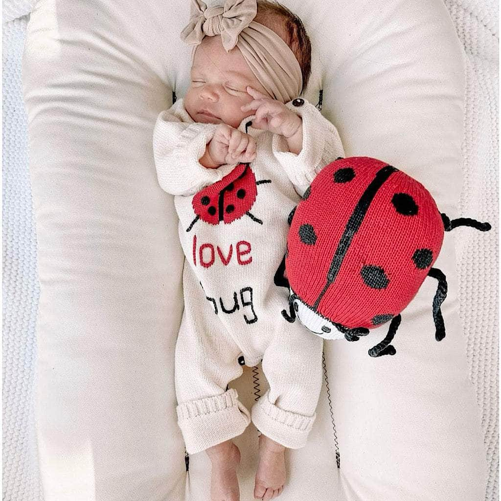 Estella Baby Gift Sets Knitted Baby Romper & Plush Love Bug Set