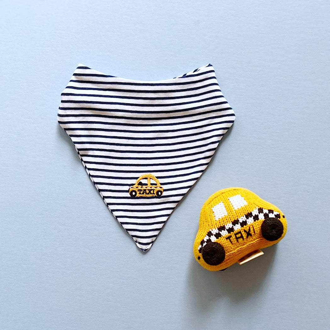 Organic Baby Gift Set - New York Bib & Taxi Rattle toy - {{variant_option_1}}