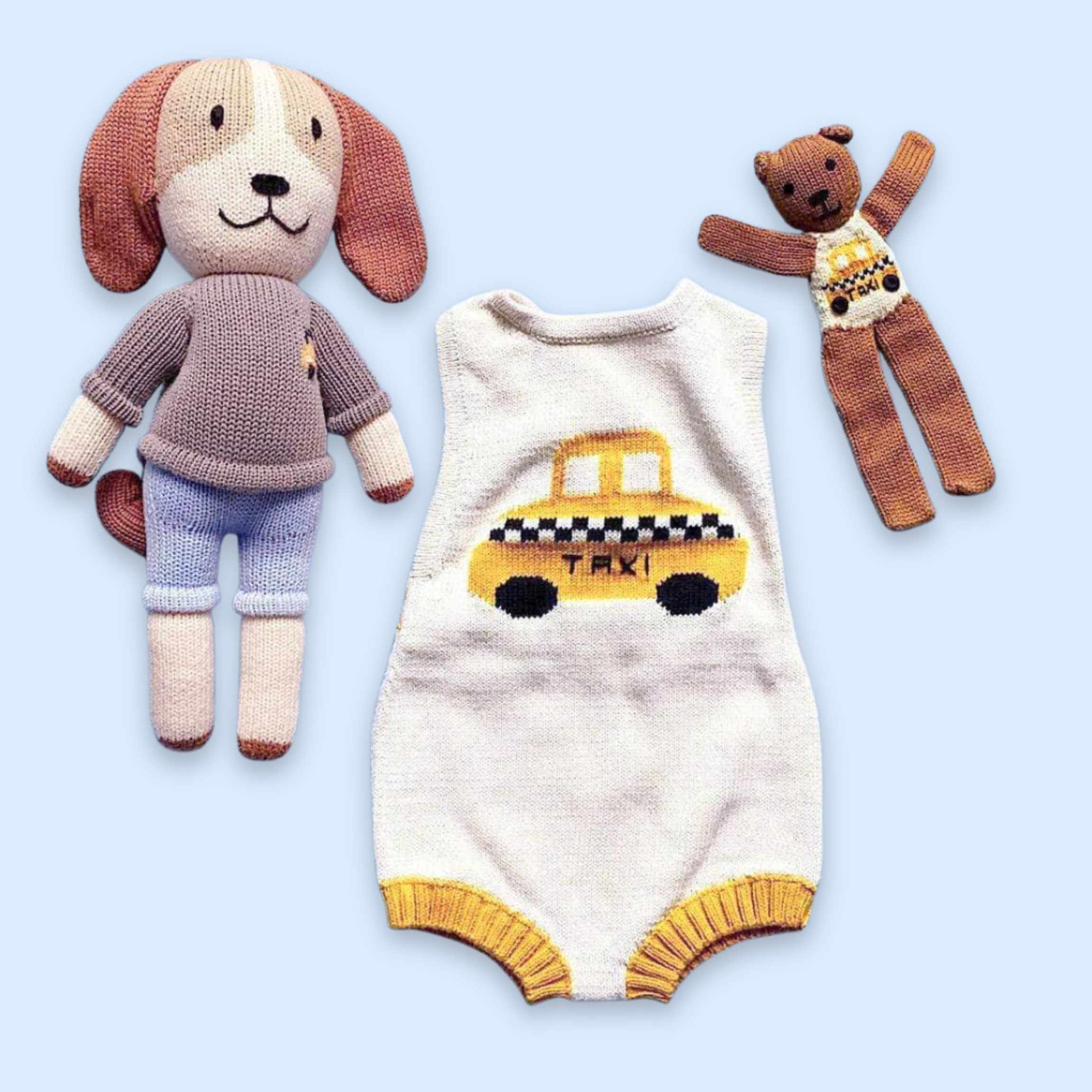 Estella Baby Gift Sets Taxi Knit Bodysuit, Doll & Soother Set