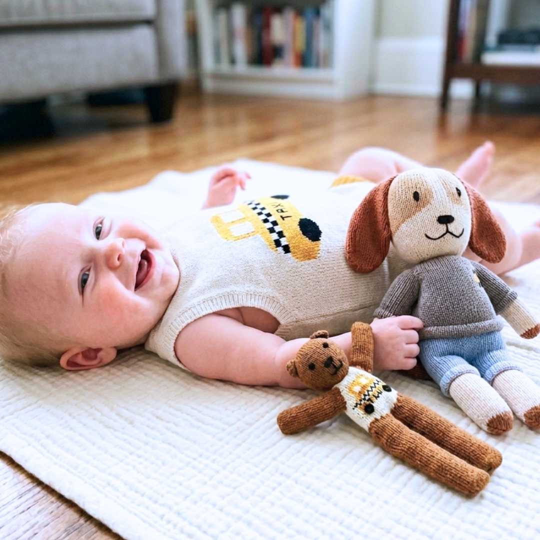 Estella Baby Gift Sets Taxi Knit Bodysuit, Doll & Soother Set