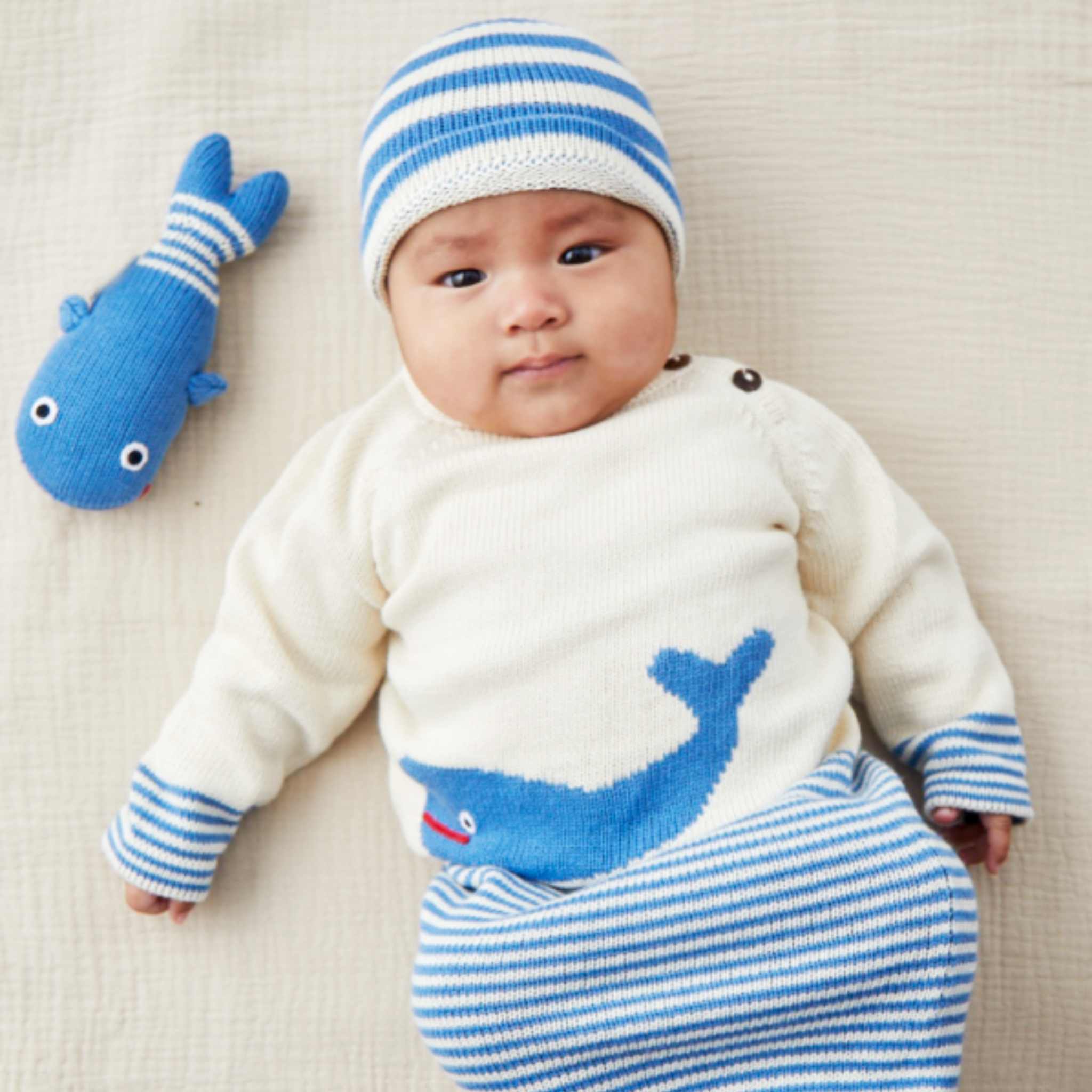 Estella Baby Gowns Whale Knitted Baby Gown