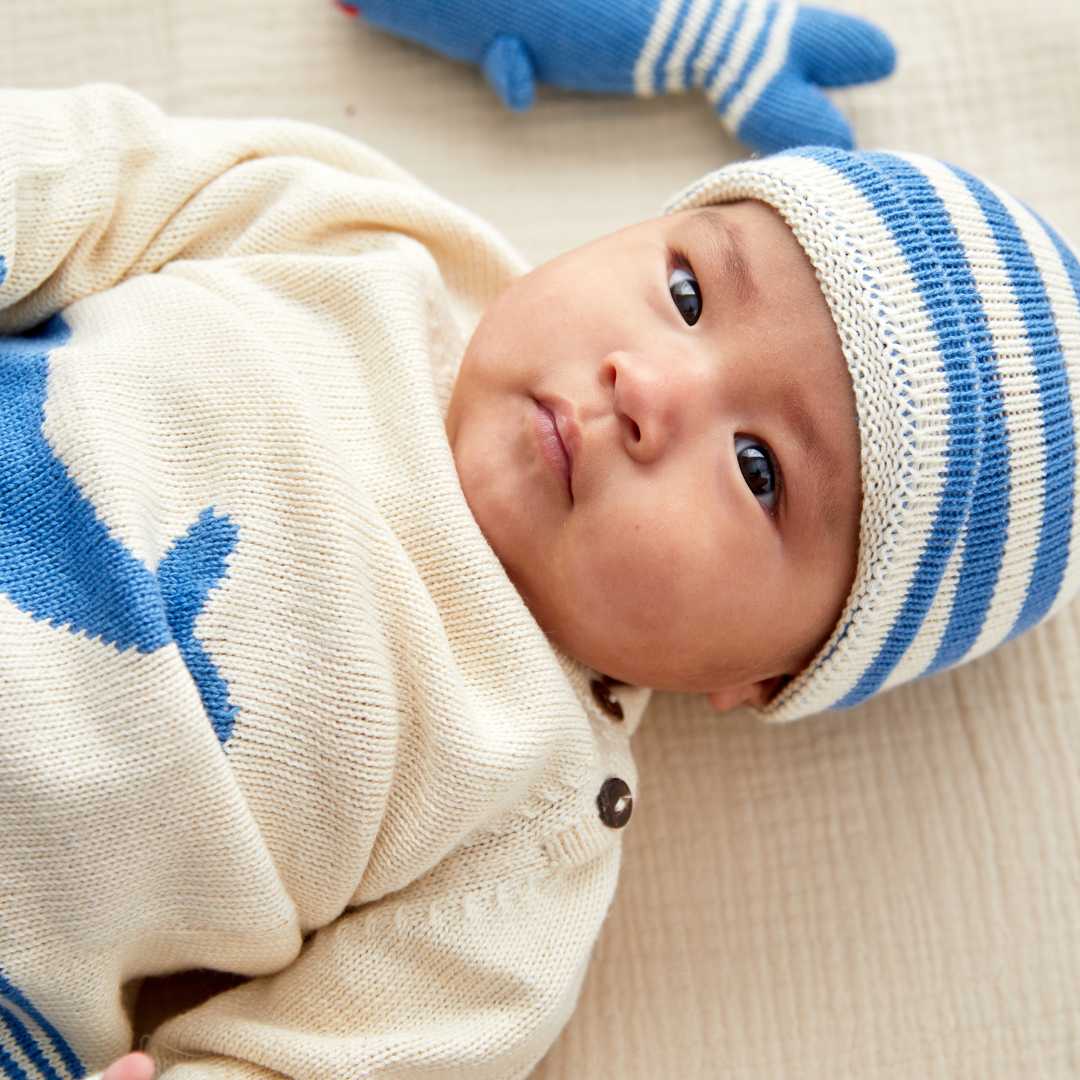 Estella Baby Gowns Whale Knitted Baby Gown