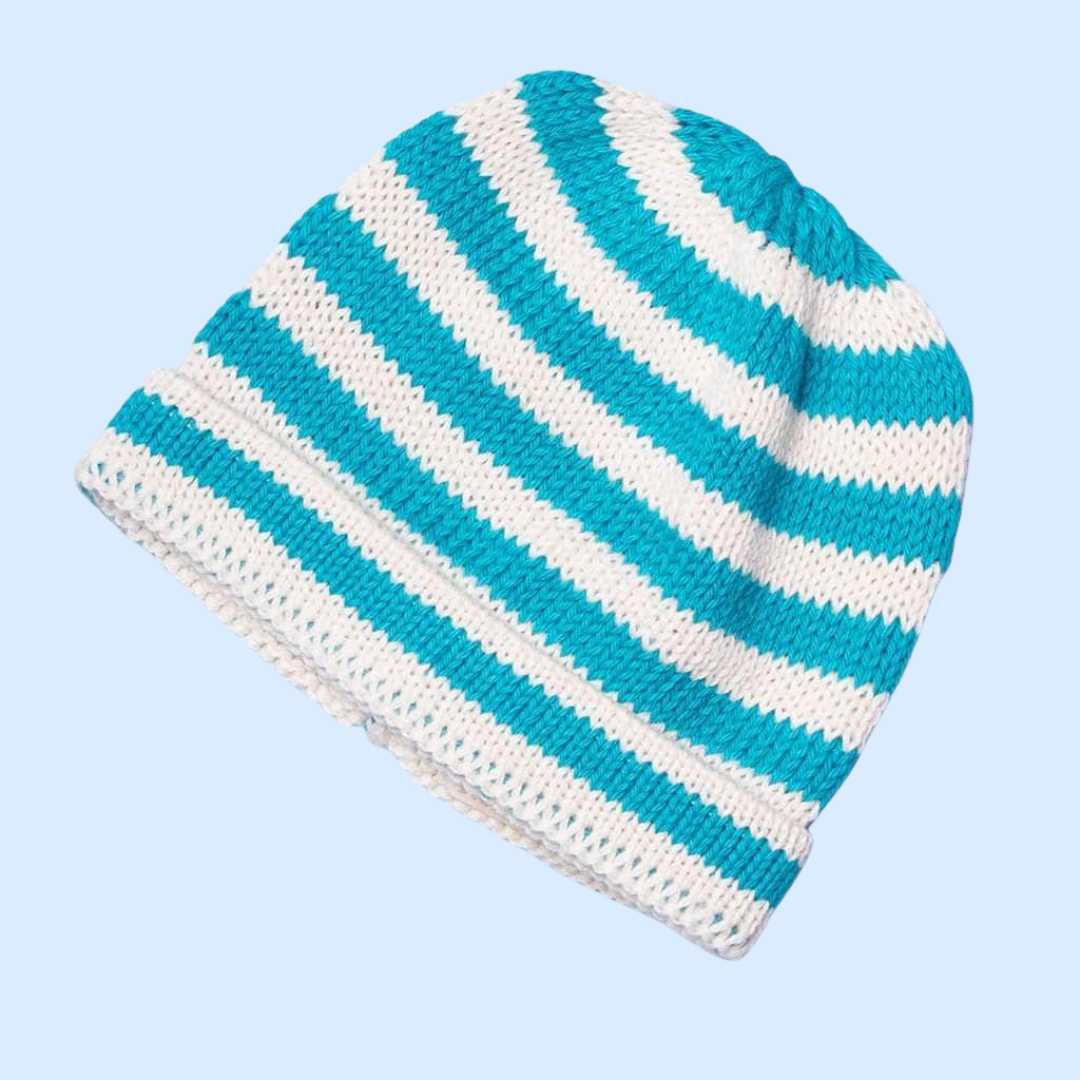 Estella Baby Hats Turquoise / 0-6 M Stripe Hats