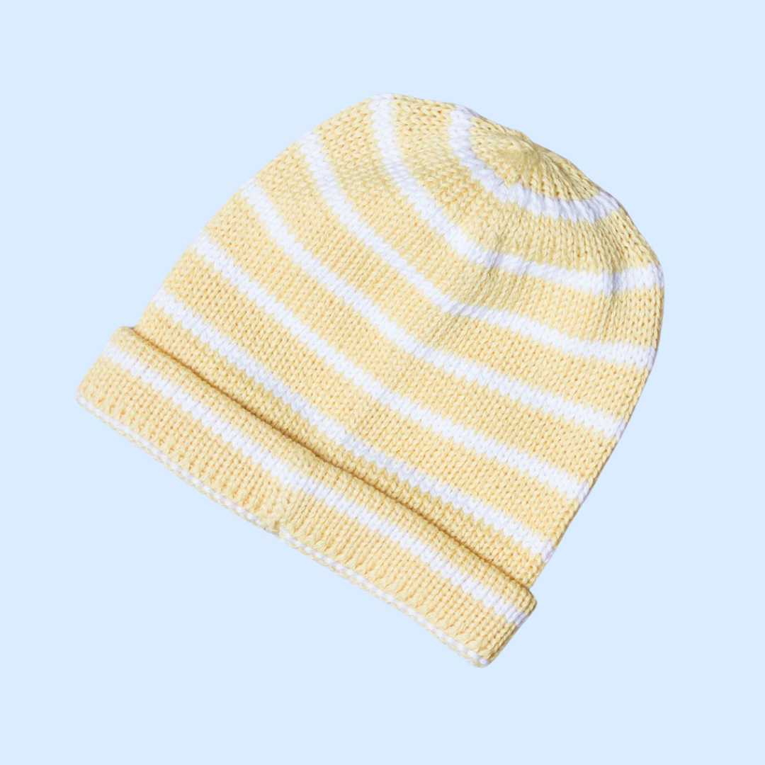 Estella Baby Hats Yellow / 0-6 M Stripe Hats
