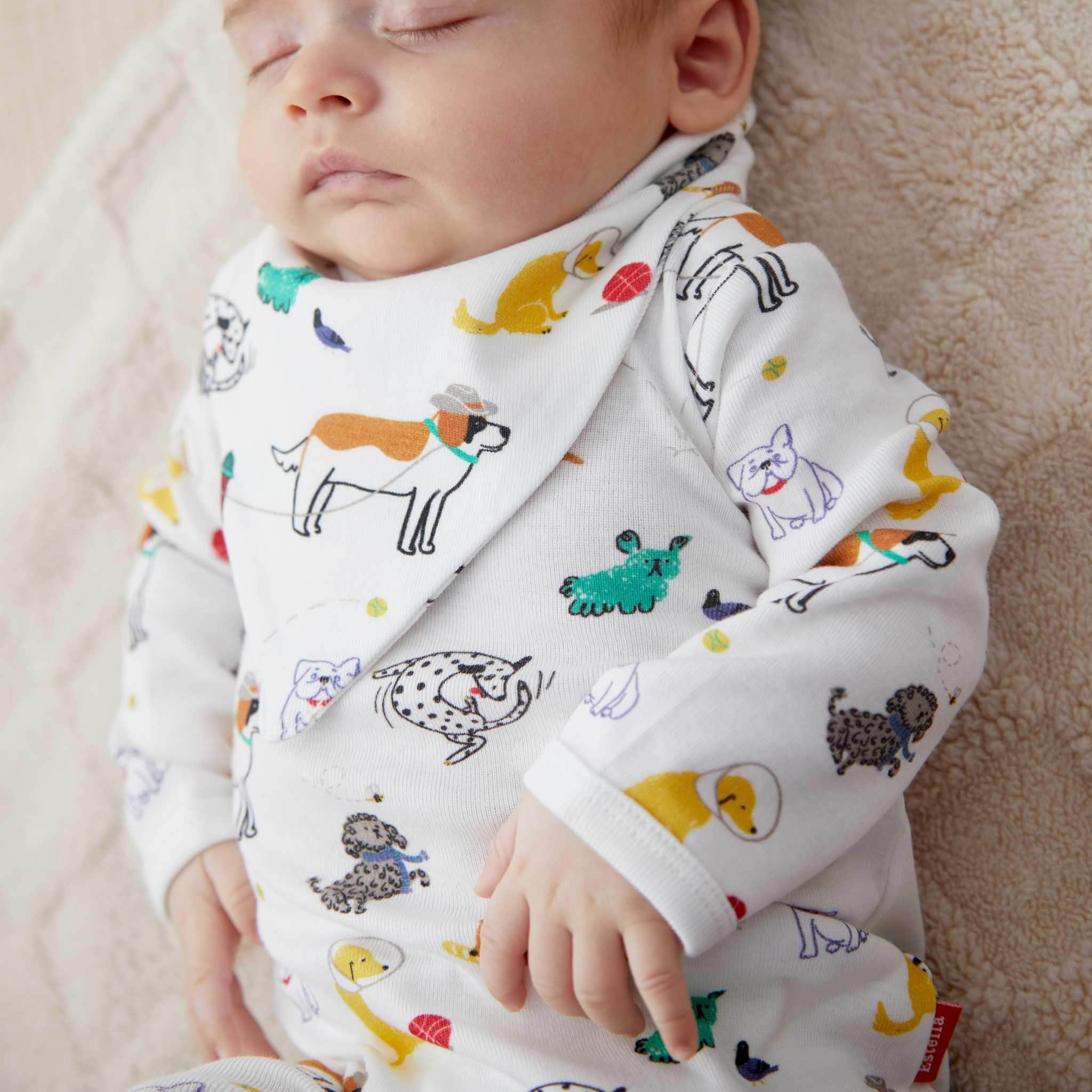 Estella Baby One-Pieces Dogs Print Romper