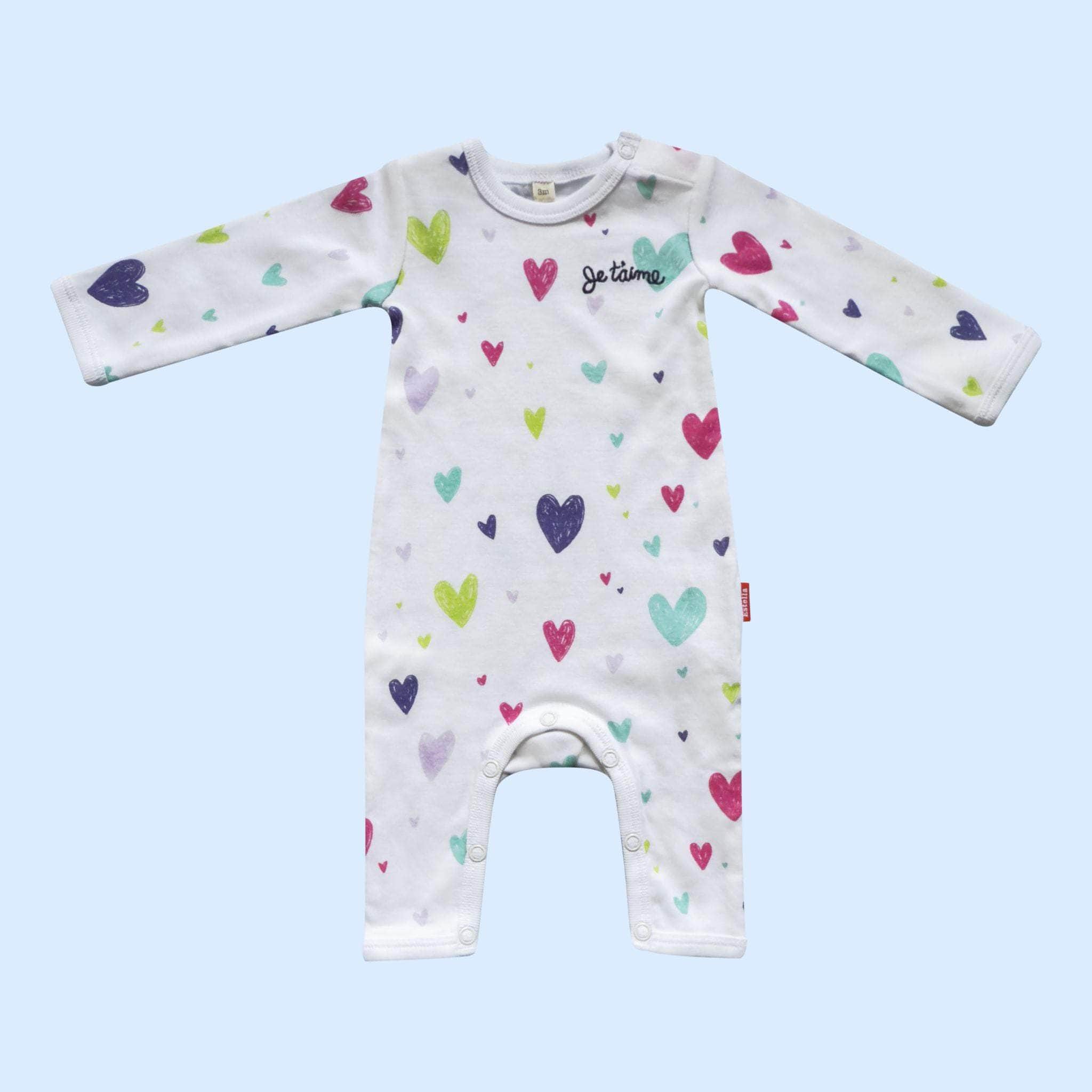 Estella Baby One-Pieces 0-3 M Heart Print Romper