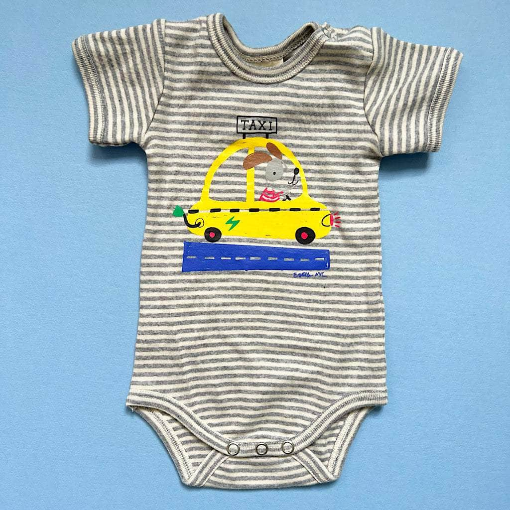 Estella Baby One-Pieces Gray Stripe / 0-3 M NYC Taxi Bodysuit