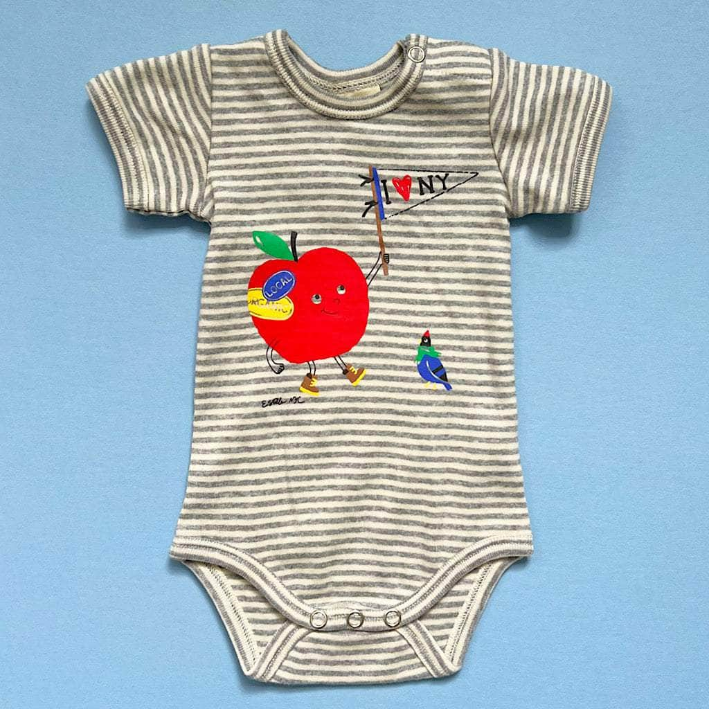 Estella Baby One-Pieces 0-3 M / Grey Stripe I Love NY Bodysuit