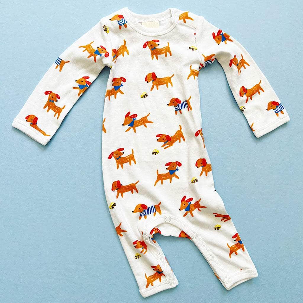 Printed Baby Long Romper-Dogs - {{variant_option_1}}