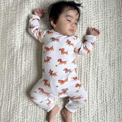 Printed Long Baby Romper-Dogs - {{variant_option_1}}