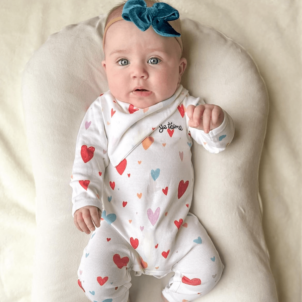 Estella Bibs Hearts Print Bib