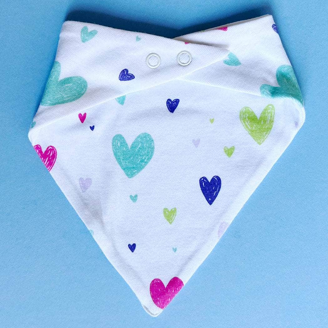 Estella Bibs Hearts Print Bib