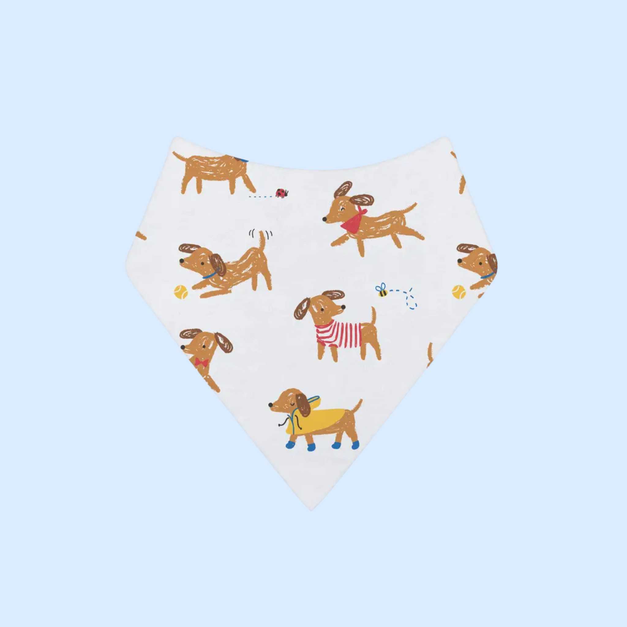 Estella Bibs Brooklyn Pups All-Over Print Bib