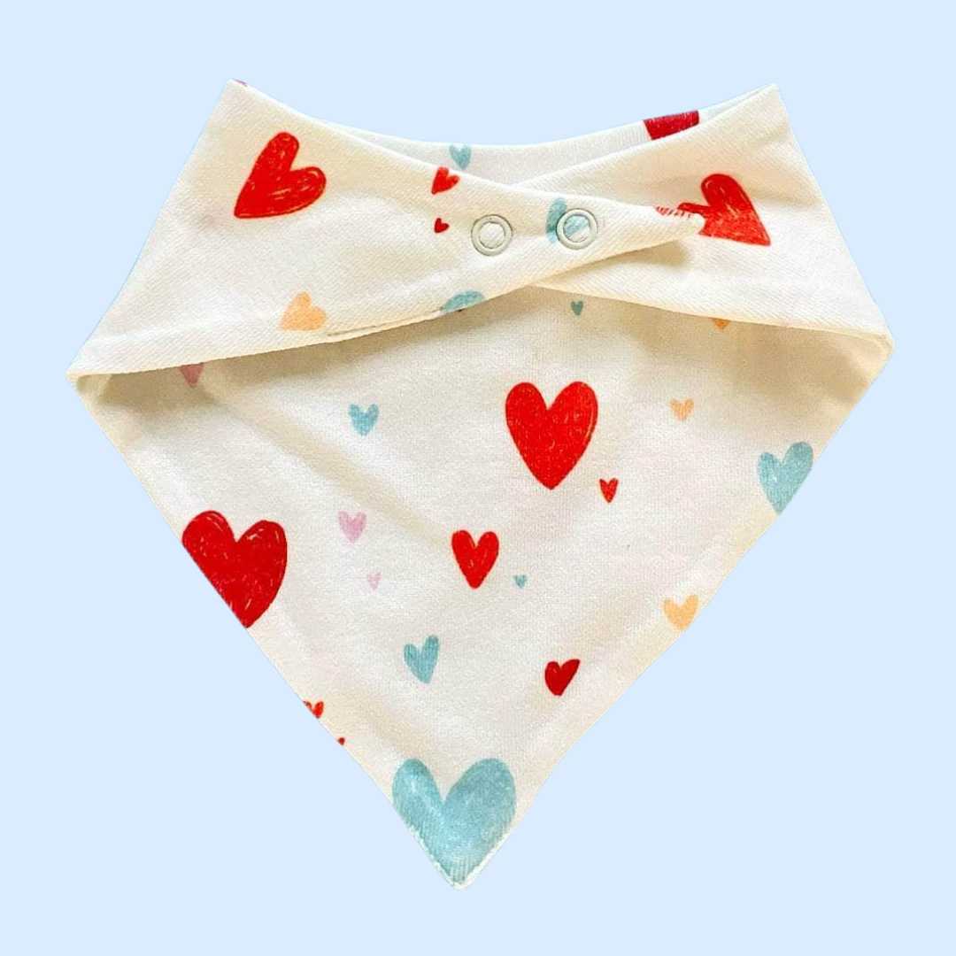 Estella Bibs Hearts Print Bib