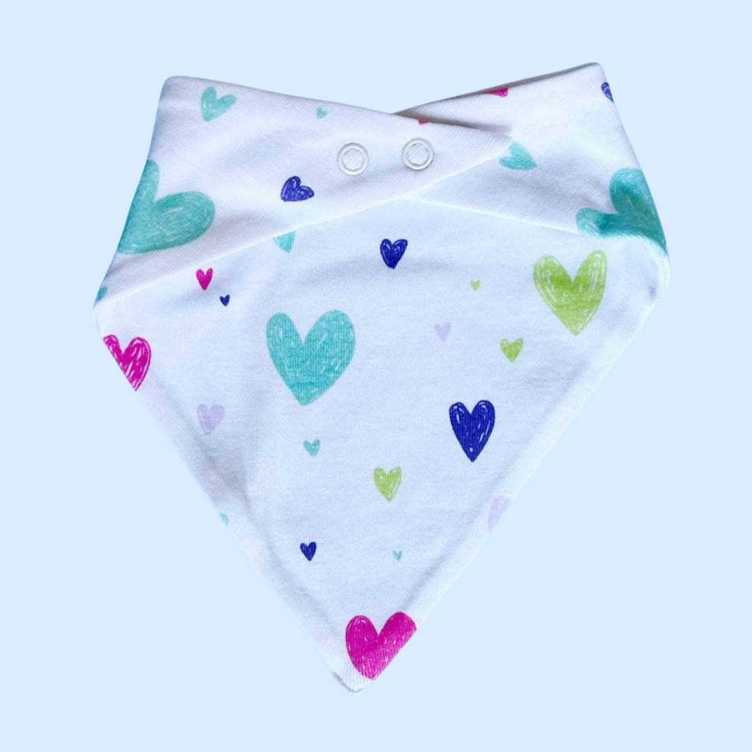 Estella Bibs Hearts Print Bib