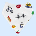NYC Print Bandana Baby Bib