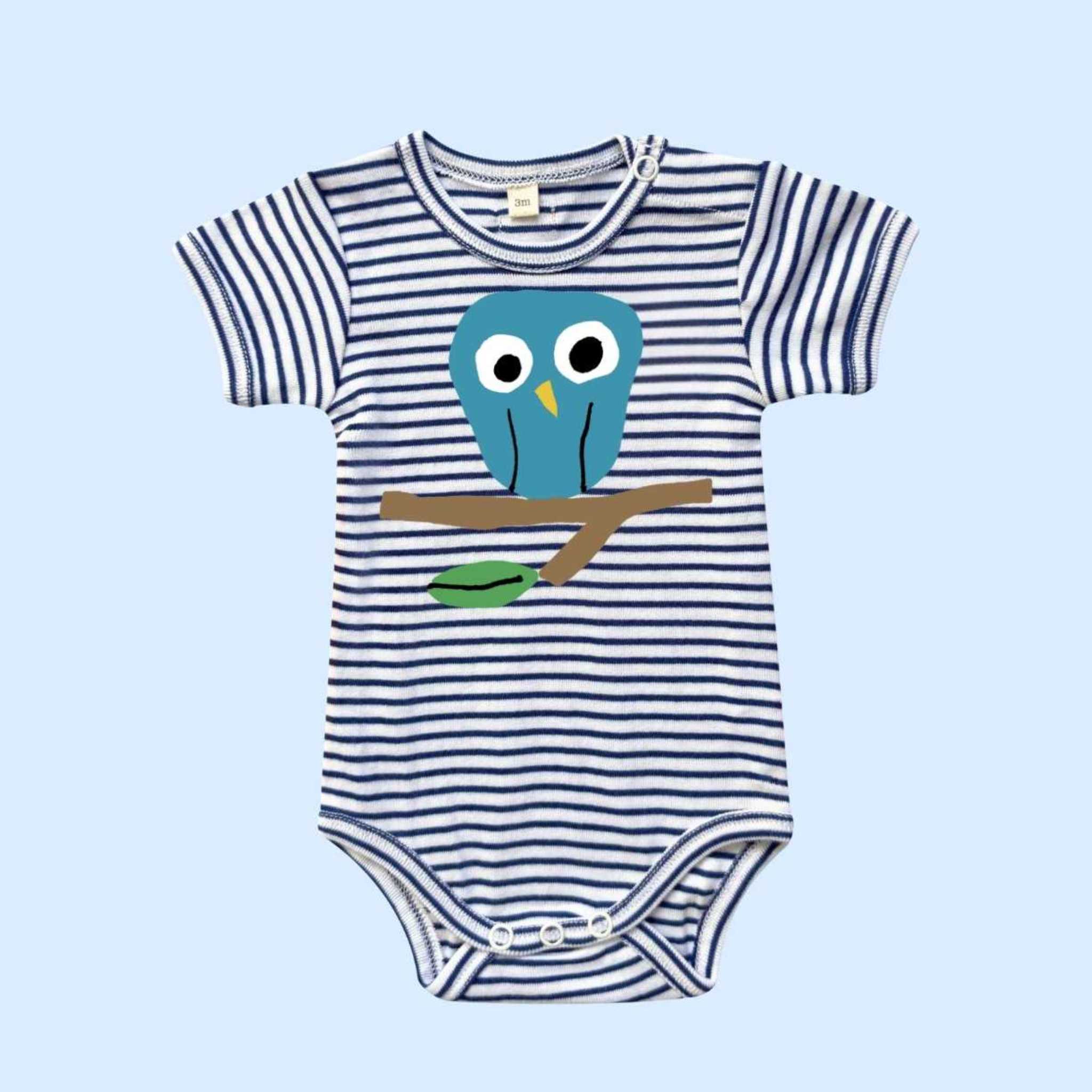 Estella Bodysuits 0-3 M Wise Guy Owl Bodysuit
