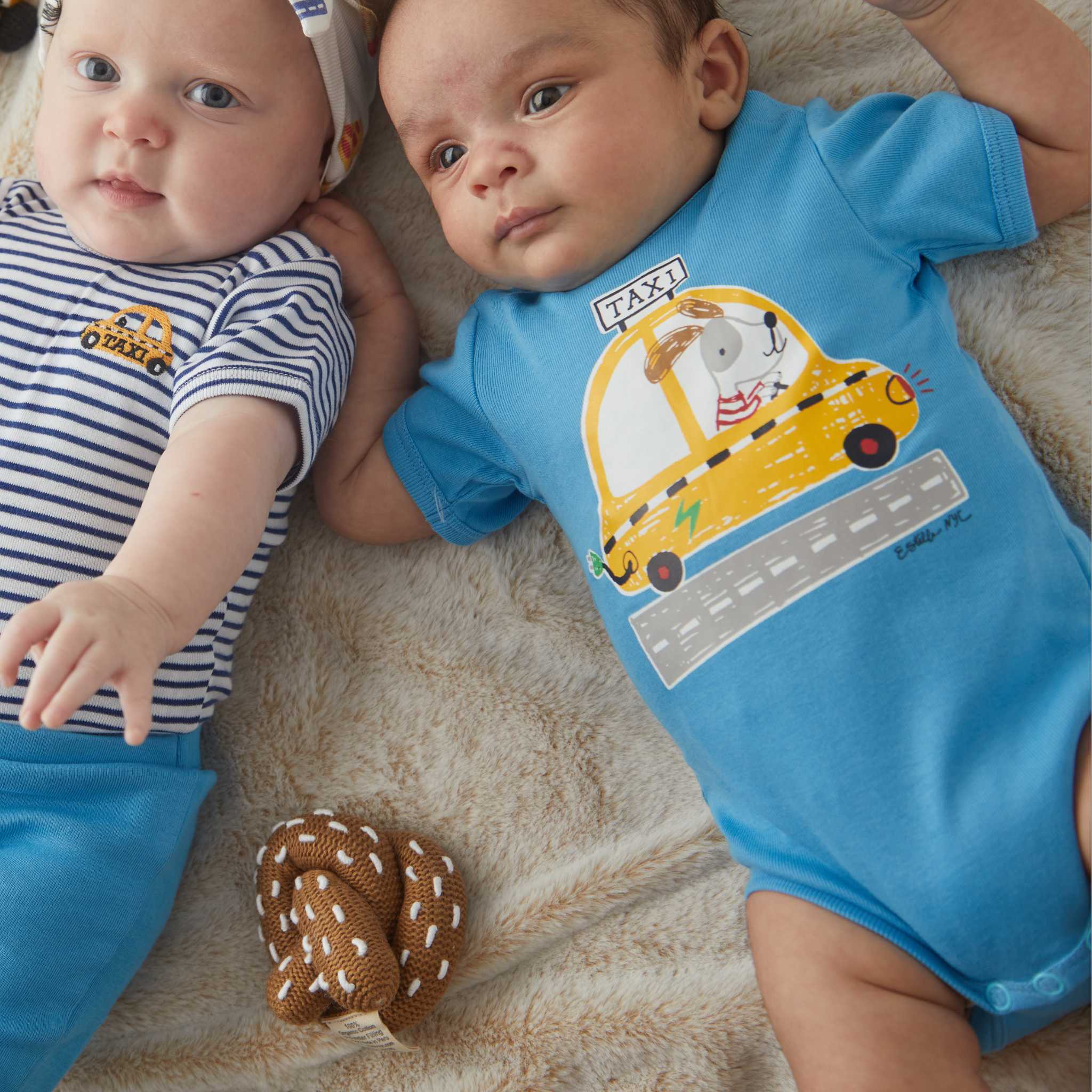 Estella Food Rattles Brown Pretzel Rattle