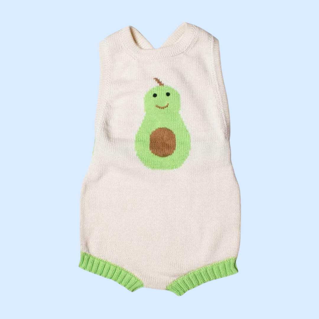 Estella Knitted Onesie 0-6 M Avocado Knitted Bodysuit