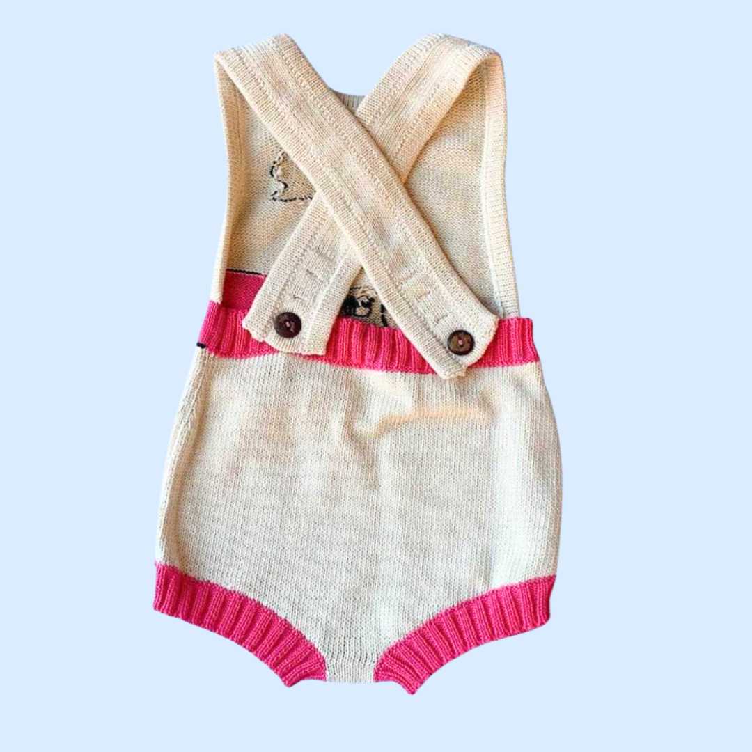 Sleeveless Organic Cotton Baby Romper - Girl Power | Estella