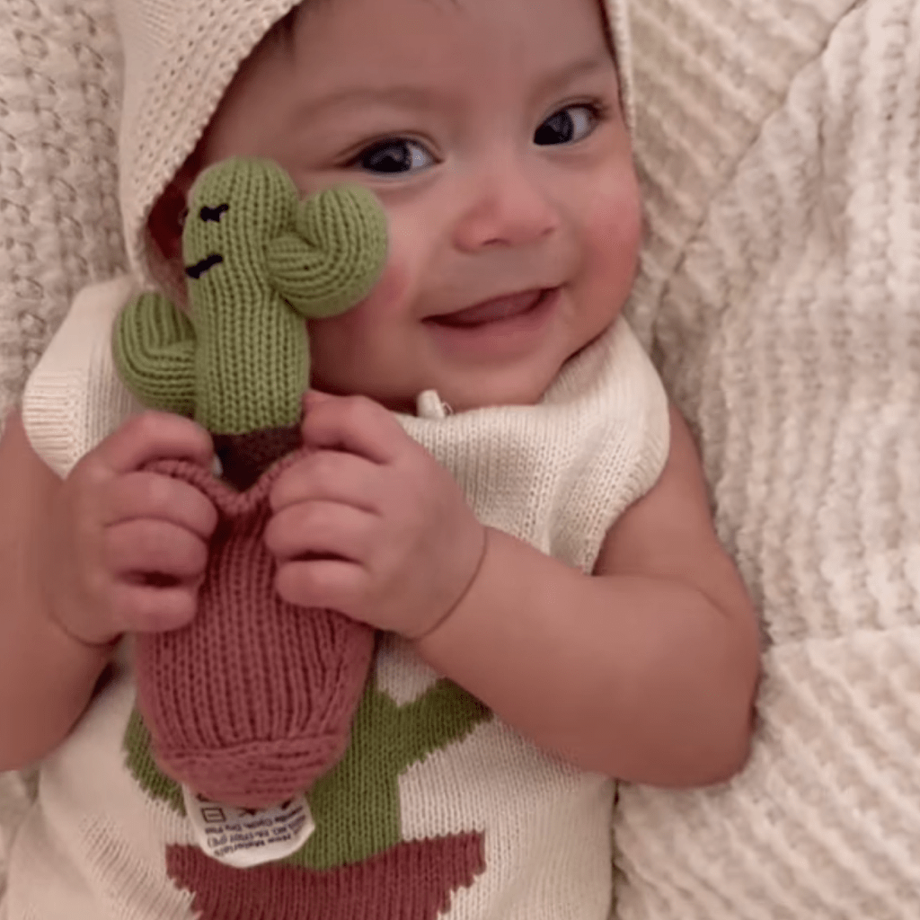 Organic Baby Romper, Sleeveless Knit - Cactus - {{variant_option_1}}