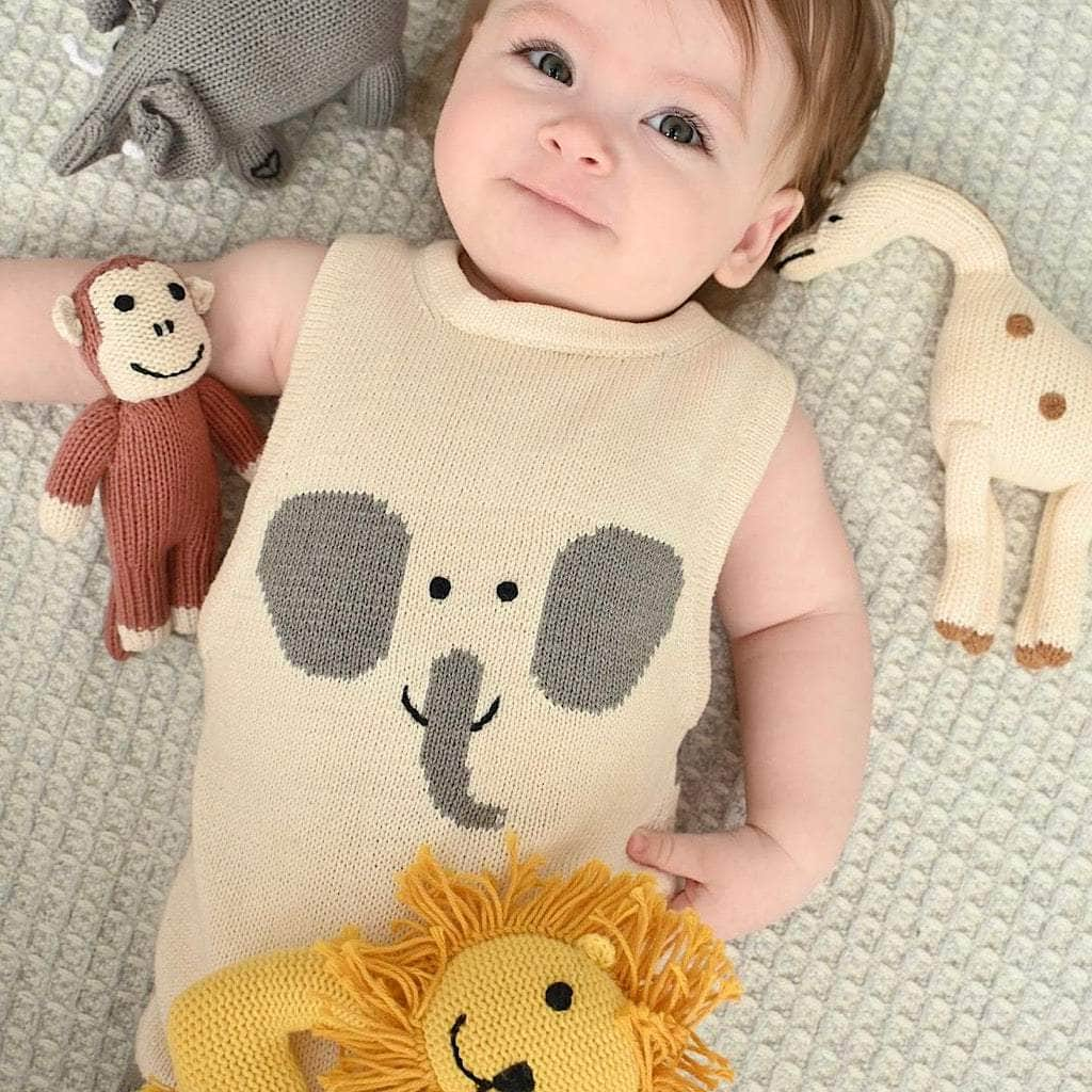 Estella Knitted Onesie Elephant Knitted Bodysuit