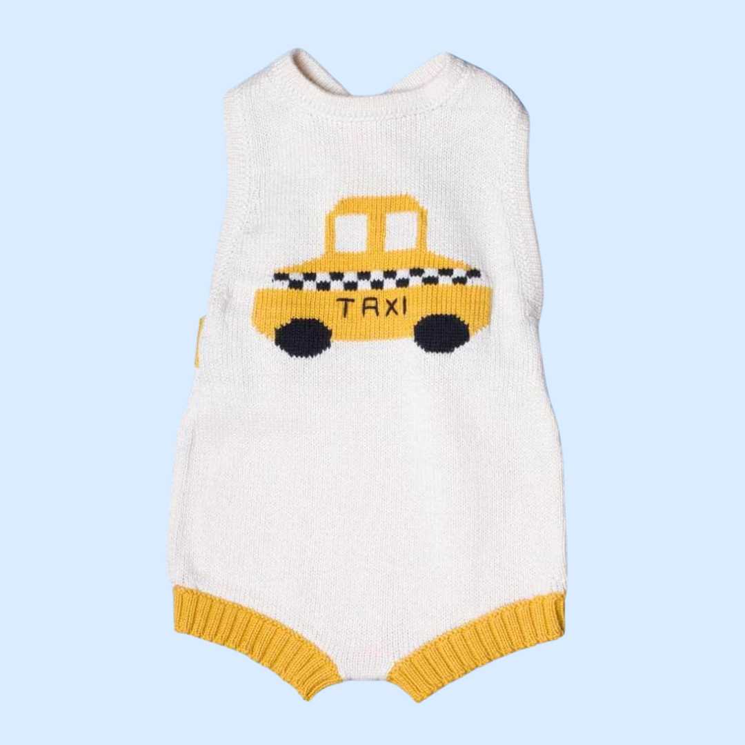 Estella Knitted Onesie 0-3 M Taxi Knitted Bodysuit