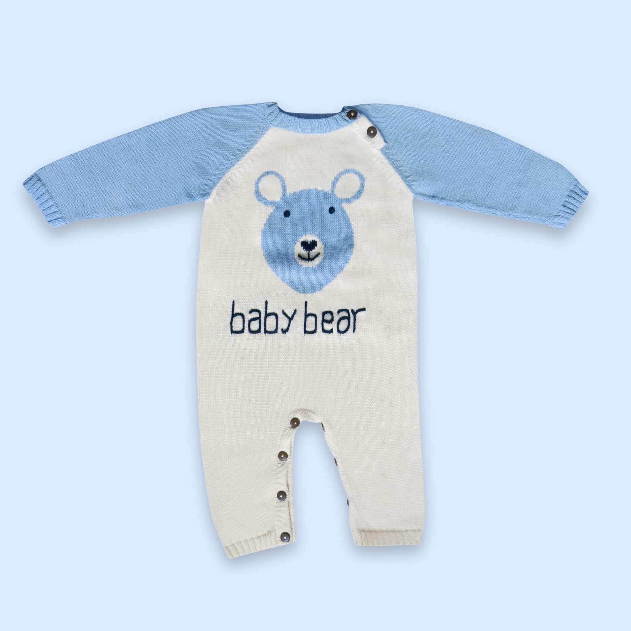 Estella Baby Clothes Organic Bear Cub Knitted Romper