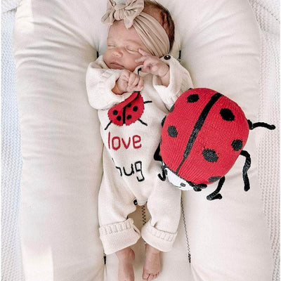 Organic Knitted Baby Romper - "Love Bug" - {{variant_option_1}}