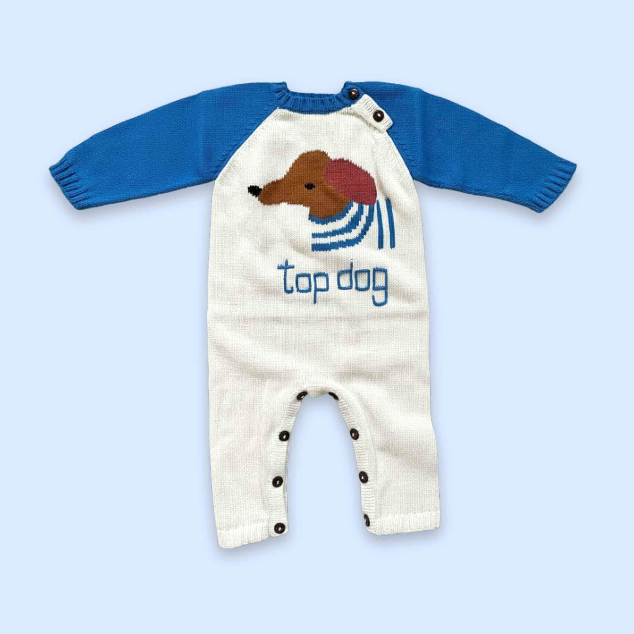 Estella Knitted Romper 0-3 M Top Dog Knitted Romper