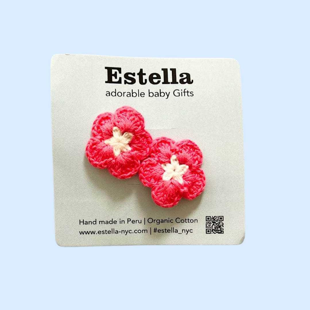 Estella Loveys, Blankets & Accessories Crotchet Flower Hair Clips