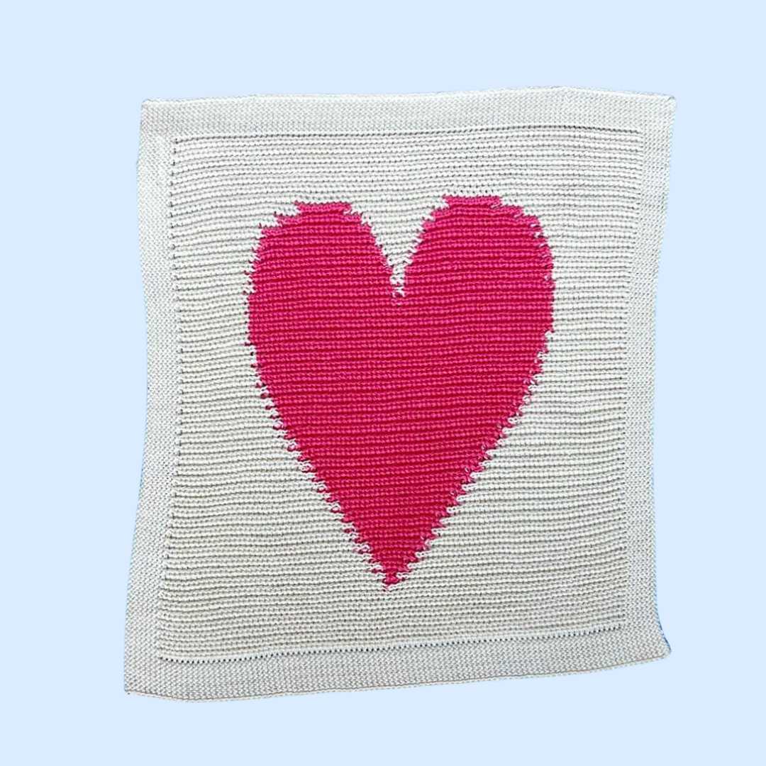 Estella Loveys, Blankets & Accessories Pink Heart Baby Soother | 14" x 14"