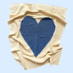Heart Knit Baby Blanket