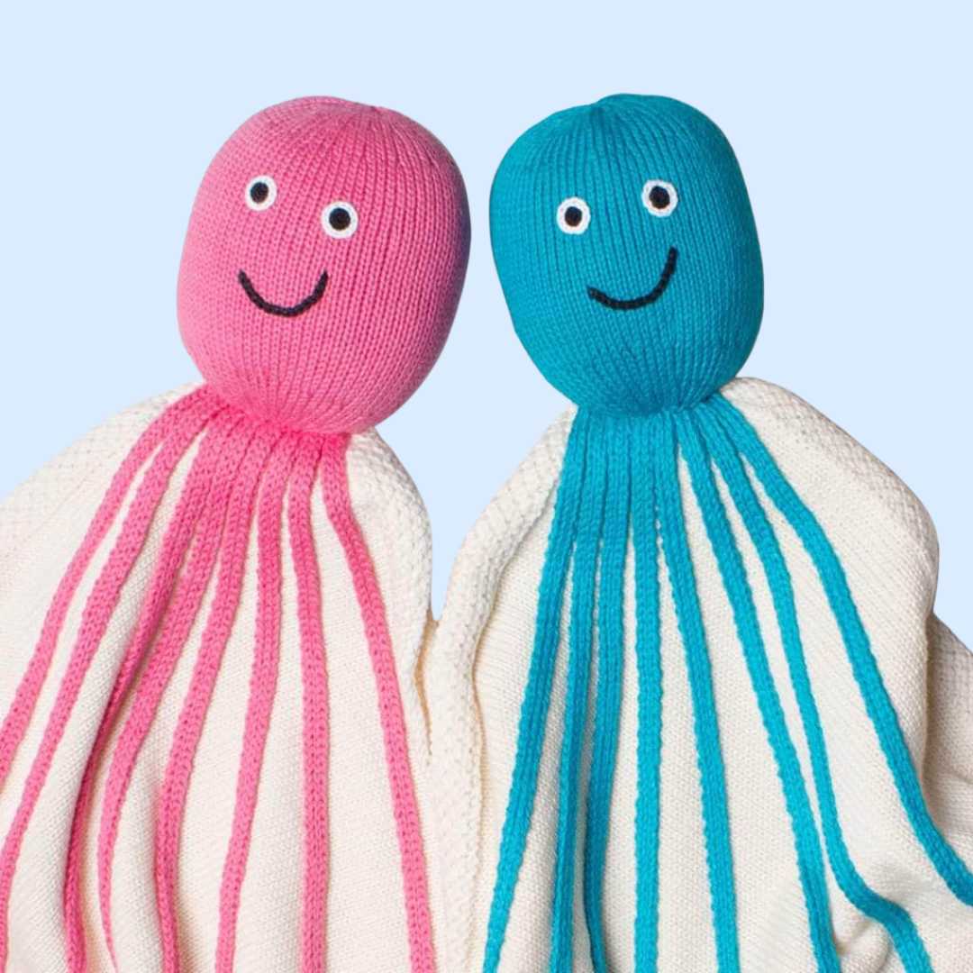 Estella Loveys, Blankets & Accessories Octopus Security Blanket  | 14" x 14"