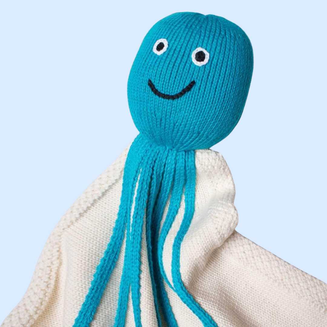 Estella Loveys, Blankets & Accessories Octopus Security Blanket  | 14" x 14"
