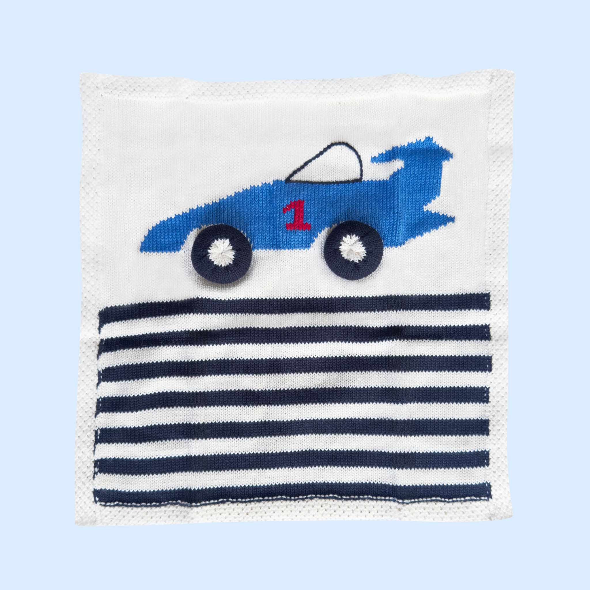 Estella Loveys, Blankets & Accessories Race Car Security Blanket  | 14" x 14"