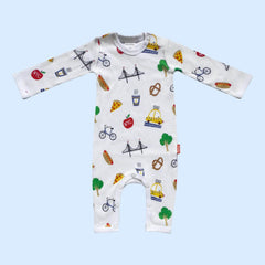 NYC Print Baby Romper