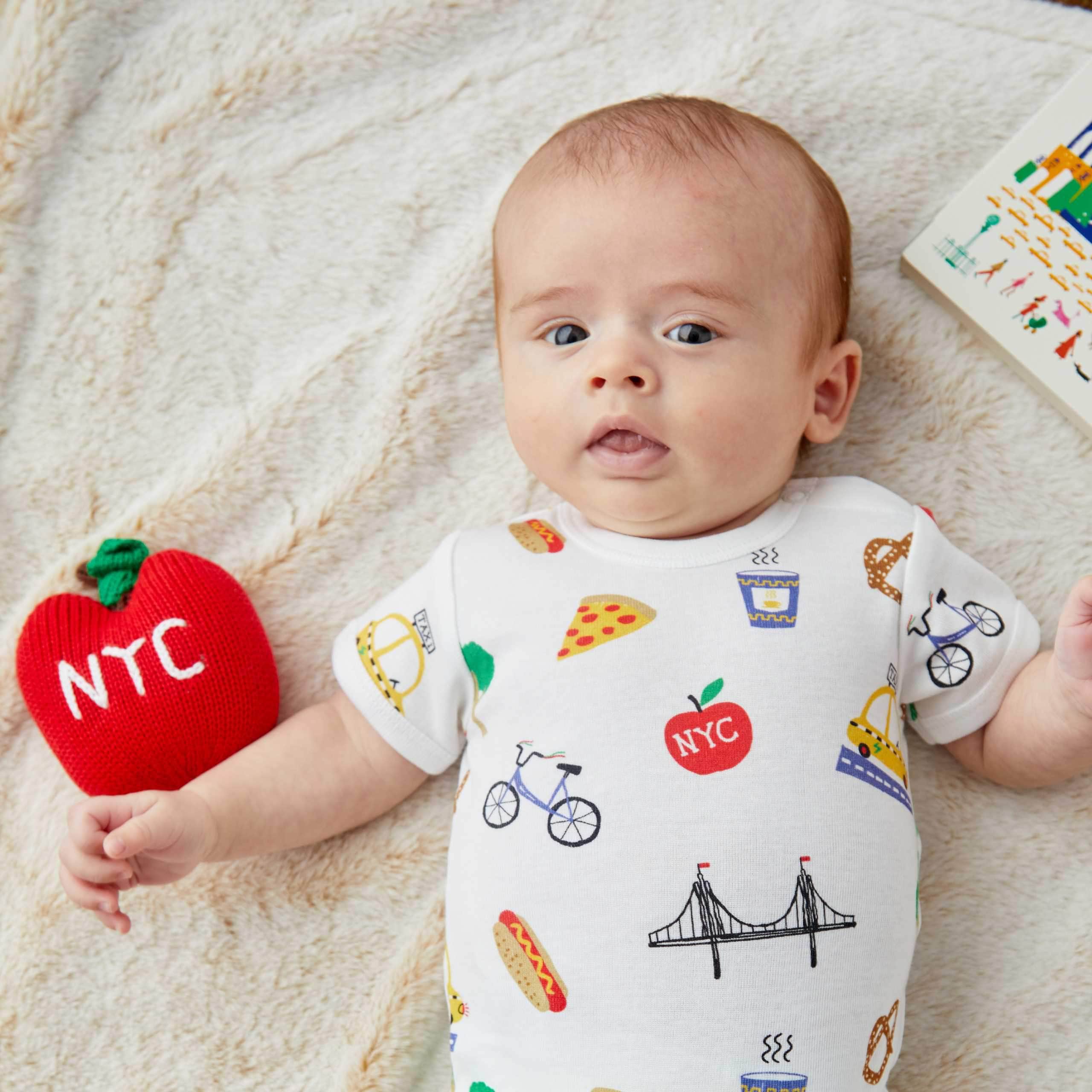 NYC Apple Rattle – Organic Baby Toy | Estella
